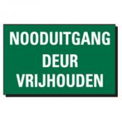 TSD 03 NOODUITGANG DEUR VRIJHOUDEN groen-wit TSD 03 NOODUITGANG DEUR VRIJHOUDEN groen-wit