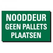 TSD 25 Nooddeur geen pallets plaatsen