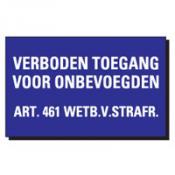 TSD 26 Verboden toegang - wetboek TSD 26 Verboden toegang - wetboek
